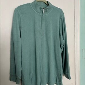 Men's Teal Quarter-Zip Sweater